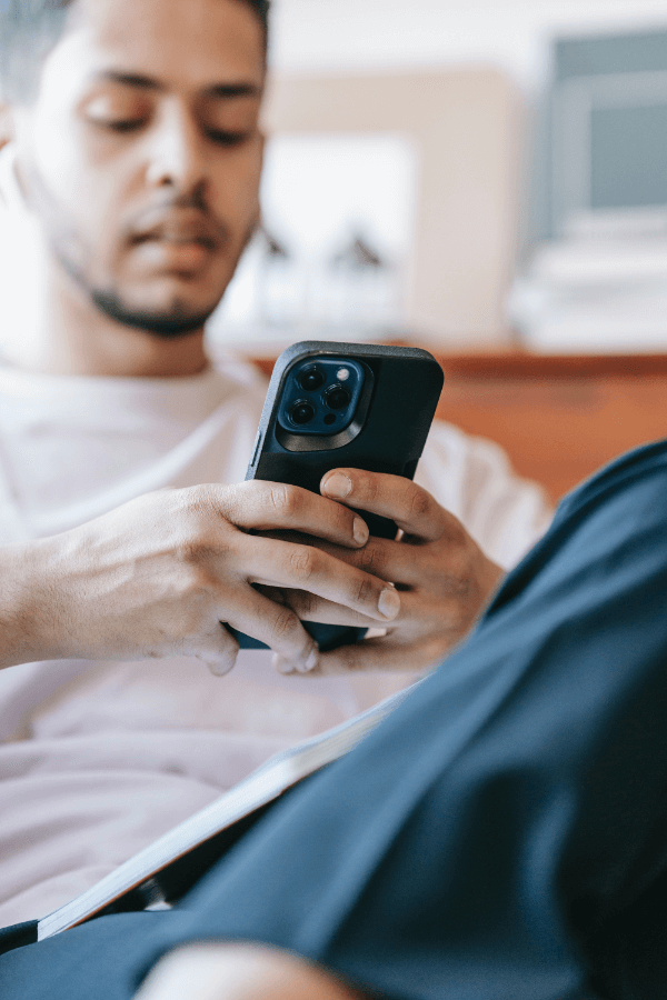 Man on phone